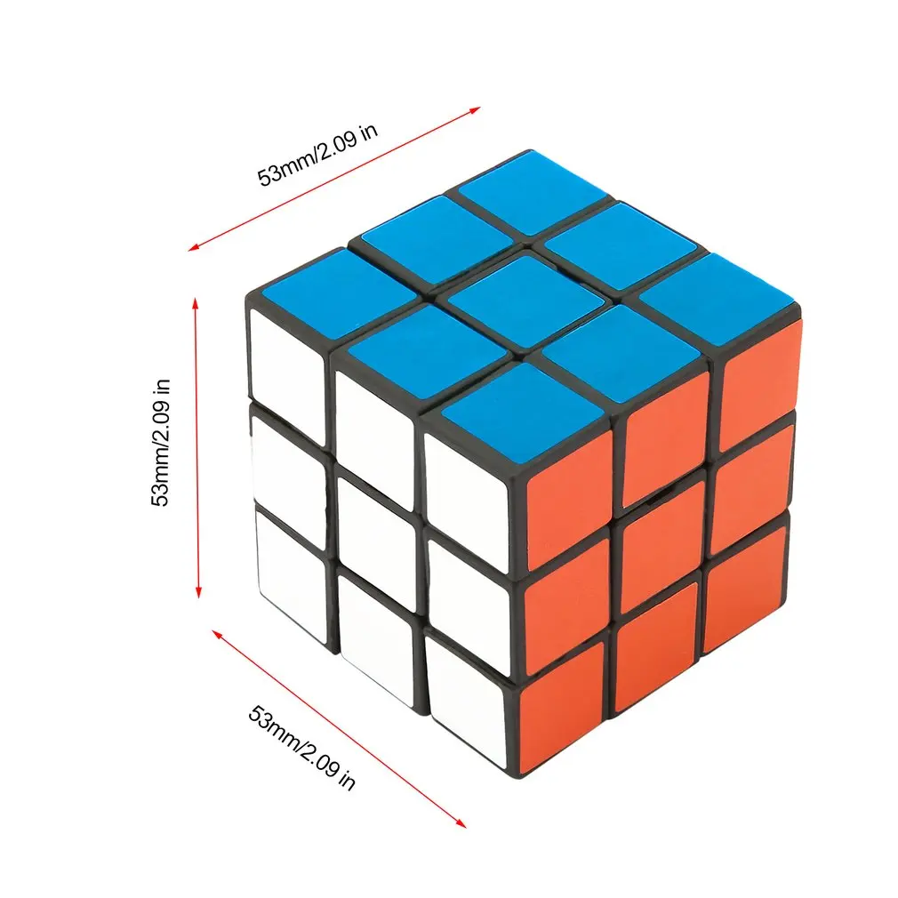 53 мм классические волшебные игрушки куб 3x3x3 ПВХ стикер блок Скорость Профессиональный разноцветный волшебный куб обучающие и образовательные головоломки куб игрушка