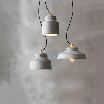 

Vintage Loft Industrial Wind Pendant Lights Cement Lighting Light Fixtures The Bar Retro Hanging Lamp Living Room Pendant Luster