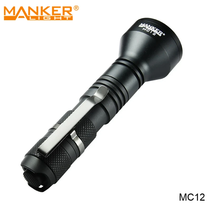 US $39.95 Manker MC12 650 Meters Long Range EDC Spot Flashlight Portable Power LED Torch Lantern With Micro USB Rechargeable 18650 Battery