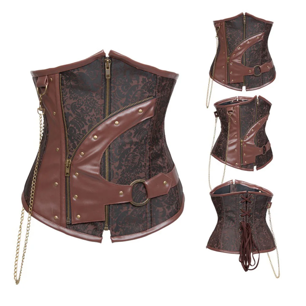 Brocade Vintage Steel Boned Steampunk Corset