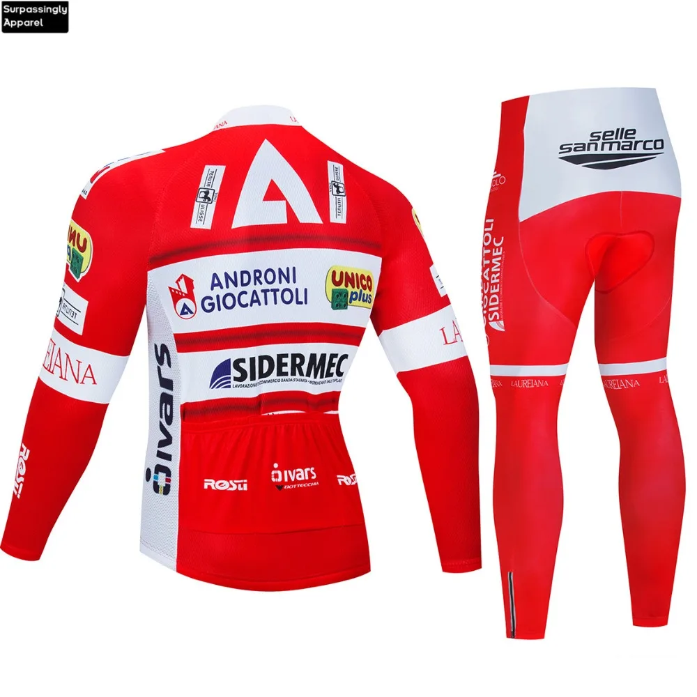 UCI ANDRONI Team Pro велосипедная майка с длинным рукавом для велоспорта 12D гелевая велосипедная майка для горного велосипеда комплекты одежды для велоспорта осень