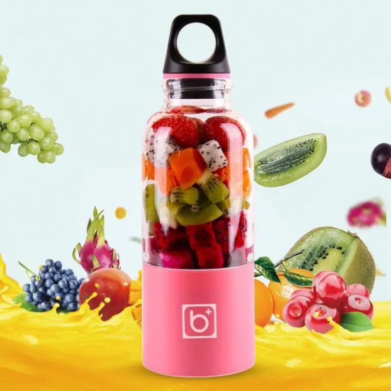 

4 Blade Portable Blender Juicer Machine Mixer Electric Mini Usb Food Processor Juicer Smoothie Blender Cup Maker Juice 500ml CM