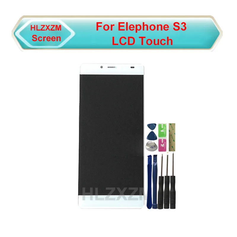 

For Elephone S3 LCD Display With Touch Screen Digitizer Sensor Replacement With Tools