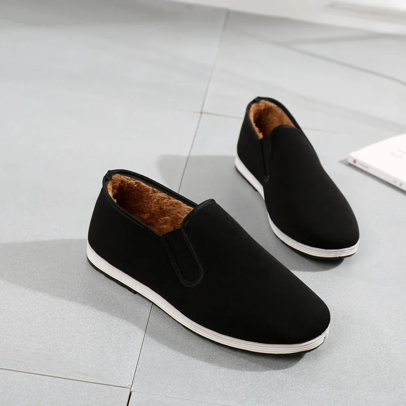 

2018 Autumn And Winter New Style Brushed And Thick Warm Cotton-padded Shoes Old Beijing MEN'S Cavas Shoes Casual Shoes Dad