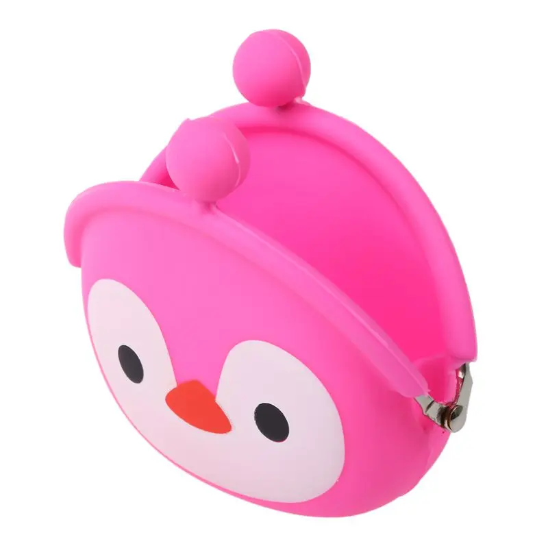 Женский кошелек для девочек Kawaii милые Мультяшные животные силиконовый Желейный Кошелек для монет детский подарок пингвин