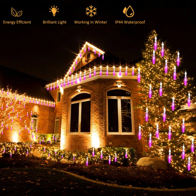 Светодиодный Рождественский ламповый светильник s, метеоритный дождь, гирлянда, сказочный светильник для праздника, свадьбы, вечеринки, дома, сада, деко, для улицы, luces navidad