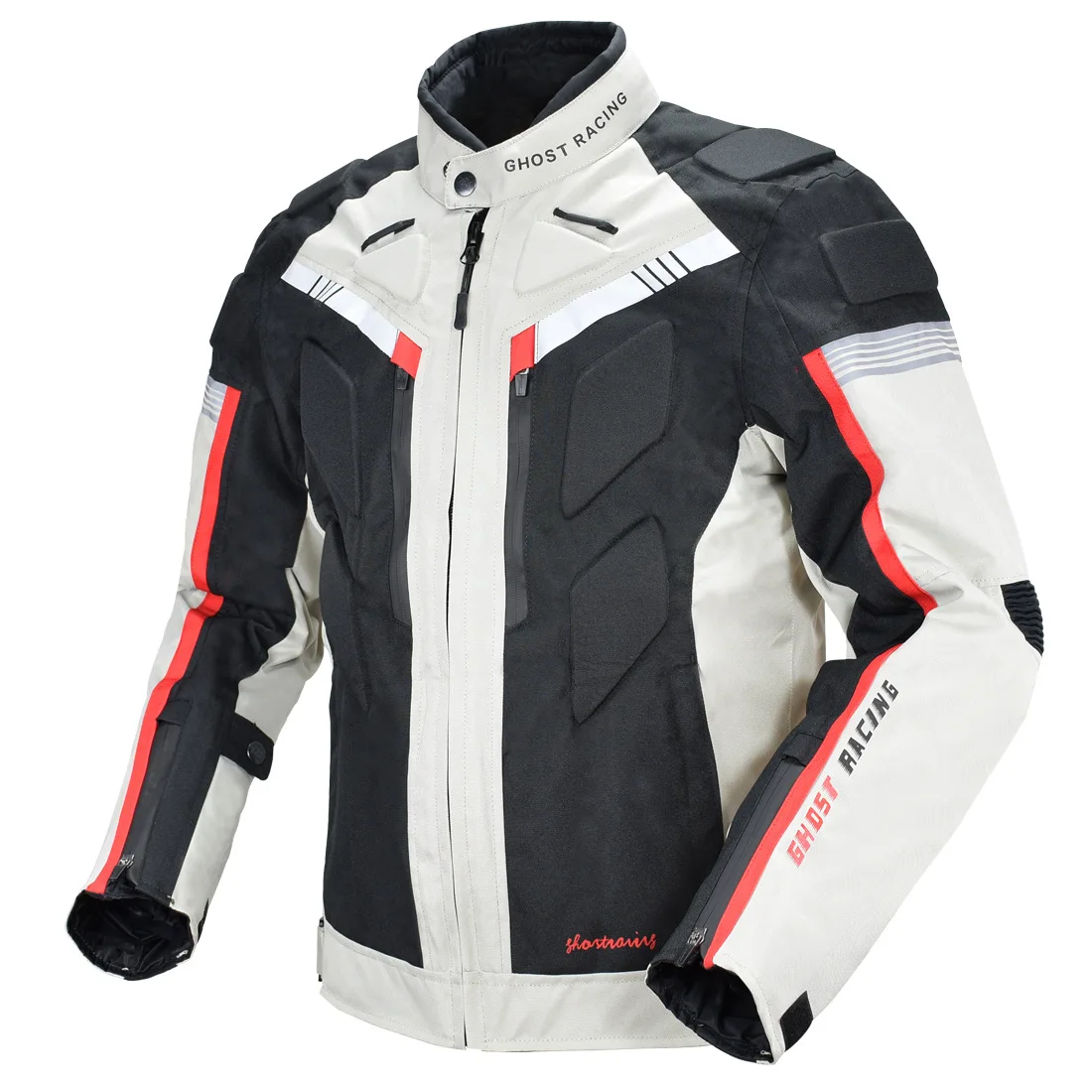 GHOST RACING Осенняя мотоциклетная куртка мужская водонепроницаемая ветрозащитная байкерская куртка для езды на мотоцикле одежда для мотозащиты - Цвет: GR-Y07 Gray Jacket