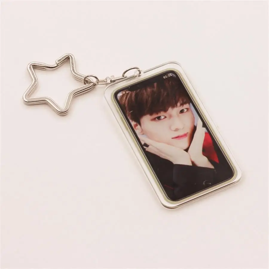 X1 двусторонний брелок с фотографией Hyeongjun акриловый брелок Junho Minhee сумка Подвеска Шарм Kpop модный держатель для ключей - Цвет: 2