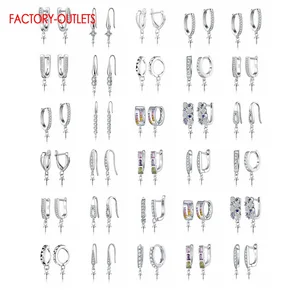 Factory Outlet 100% 925 Sterling Silver Earrings Findings DIY Fashion Jewelry For Women Multiple Models For Your Choice