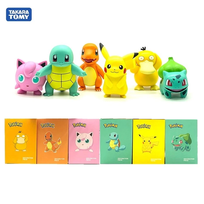 

Pokemon Takara Tomy box toy PokÃ©mon Toy 8cm statue Model Pikachu Jenny Turtle Mewtwo Pocket Monsters Action Figure Model