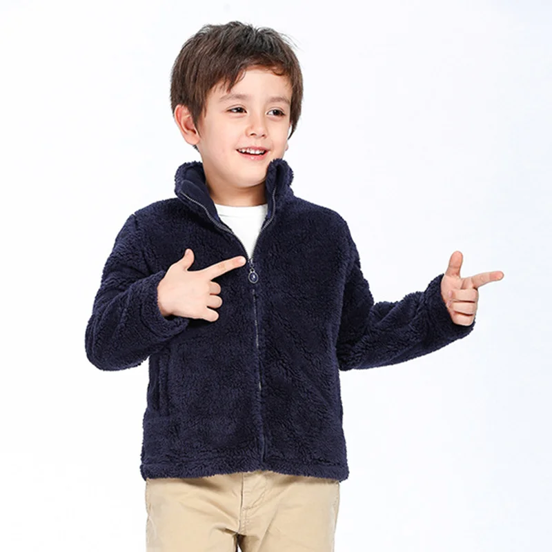 

Spring Fall Winter for Children Kids Boy Girls Cute Soft Polar Fleece Jacket Coat Outerwear Cardigan Clothes Sweatshirt