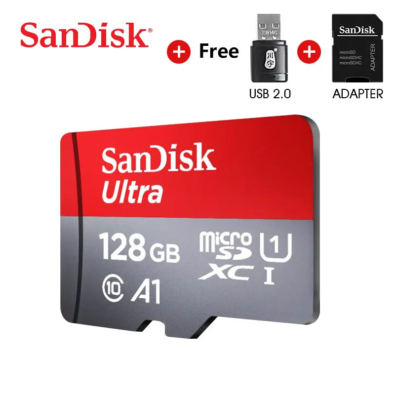 SanDisk A1 Micro SD карта класс 10 16G 32G 64G 128G 200G карта памяти microSD карта SD/TF мини флэш-карты для смартфонов/планшетов
