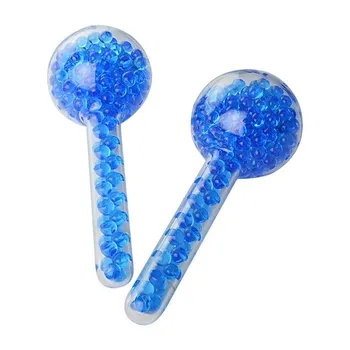 

1 Pairbeauty Massage Ice Hockey Energy Beauty Crystal Ball Cooling Roller Massager Ice Globes For Face Message Tool