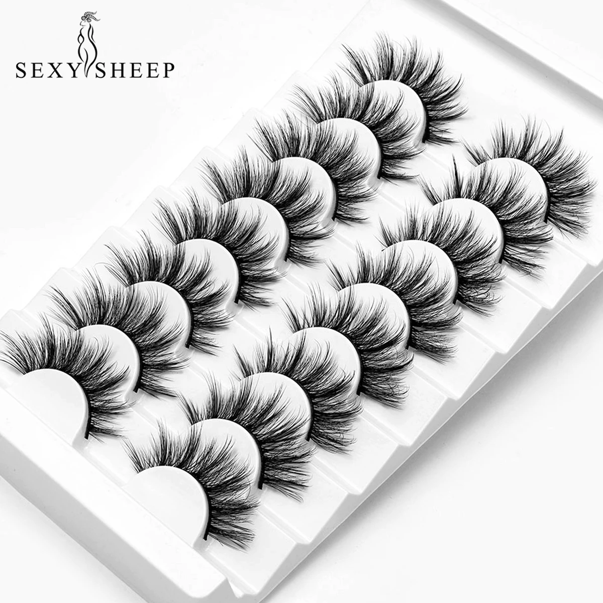 SEXYSHEEP 5/8/10pairs 3D Mink Lashes Natural False Eyelashes Dramatic