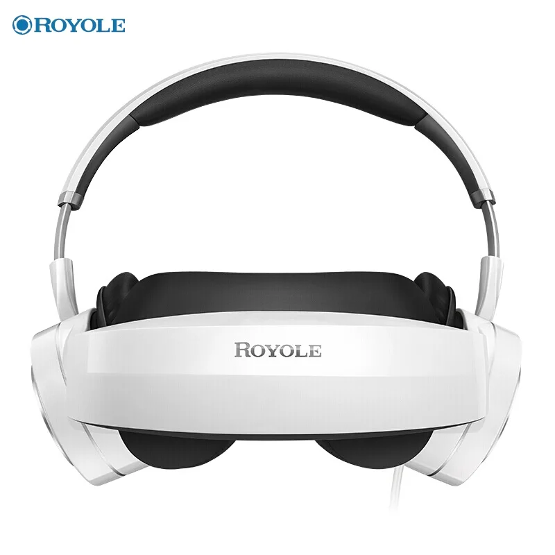 White Royole Moon 3D VR очки 800 дюймов двойной 1080P складной виртуальной реальности 3D кино активные наушники с шумоподавлением 6000 мАч - Цвет: White