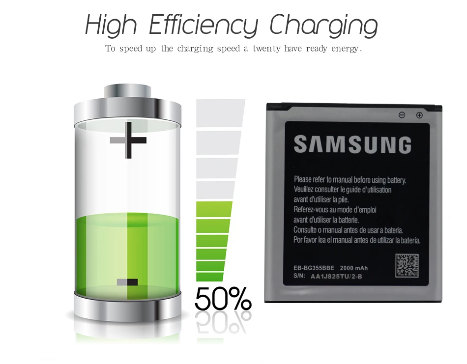 Samsung телефон батарея EB-BG355BBE для samsung Galaxy Core 2 G355H SM-G3556D G355 G3559 G3558 G3556D батареи 2000 мАч
