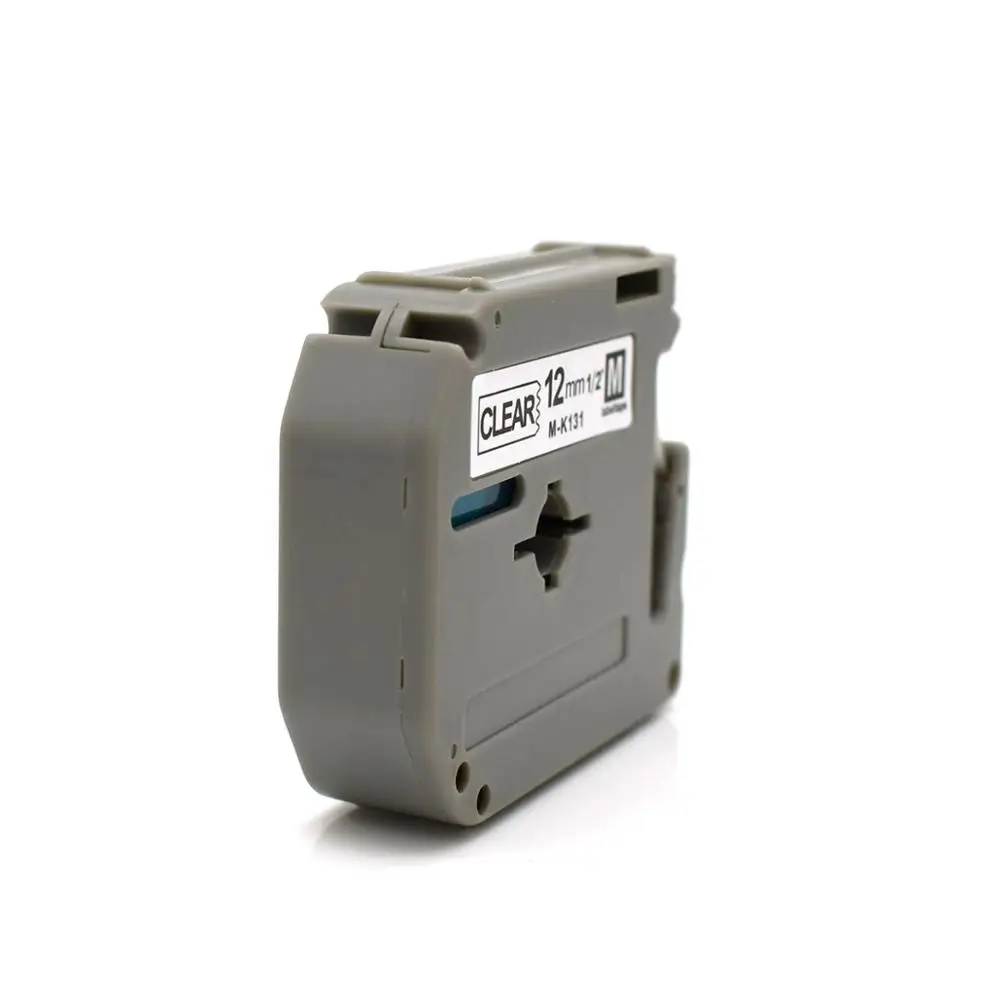 12mm MK-131 검정색 투명 라벨 테이프 M-K131 MK131 MK 131 mk131 mk-131 호환 형제 p-touch 라벨 프린터 PT-80 PT-70 용