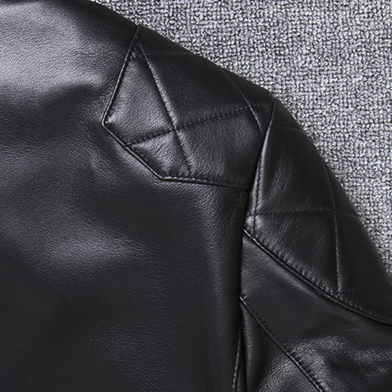 Автомобильная куртка и пальто из натуральной кожи 4XL, куртки из овчины, облегающие пальто из натуральной кожи, зимняя уличная одежда