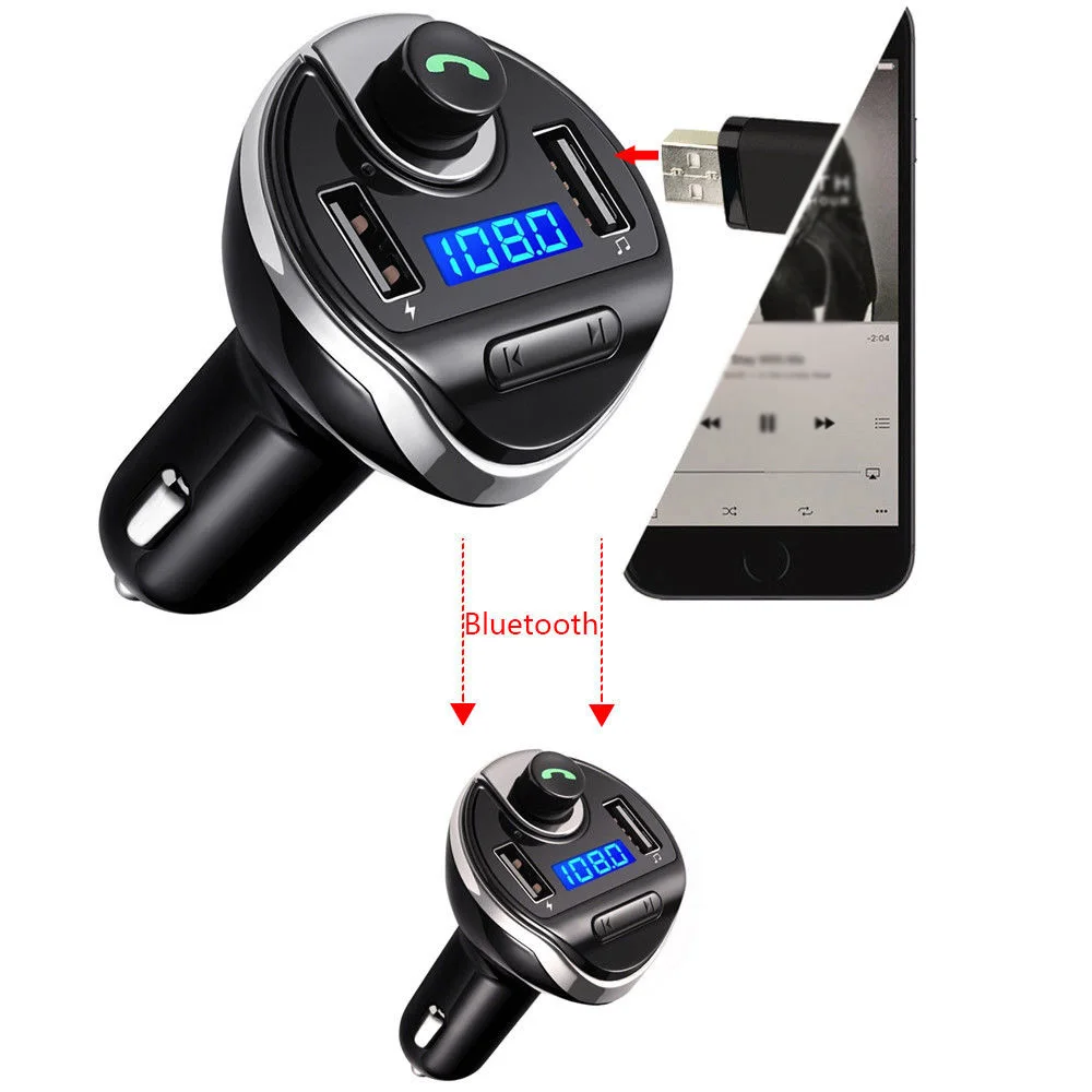 Hands-free вызов Автомобильный Bluetooth беспроводной fm-радио адаптер USB зарядное устройство SD аудио приемник MP3-плеер Автомобильная Зарядка автомобильная аудиосистема