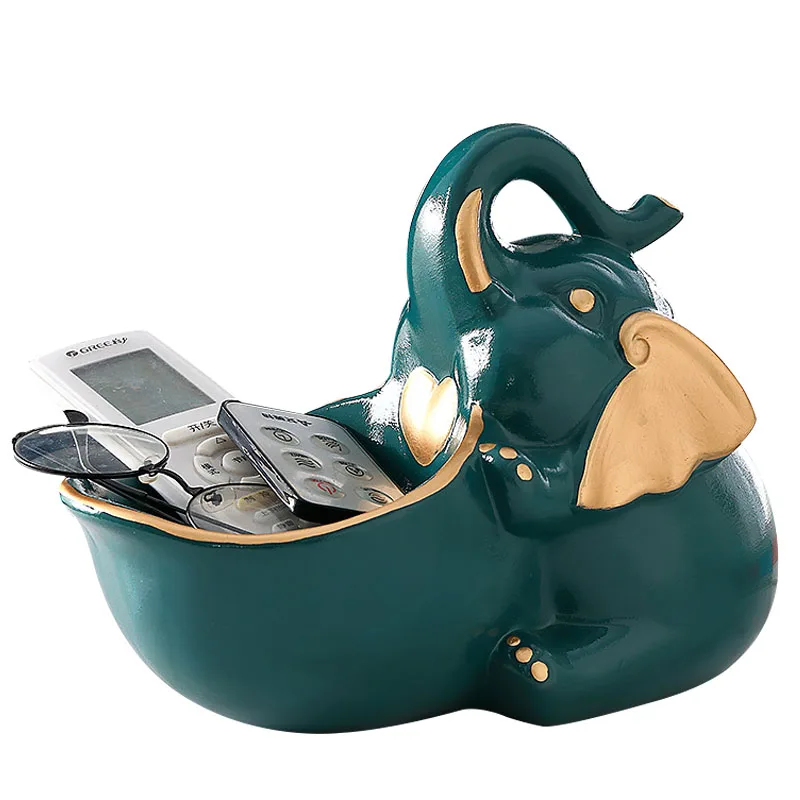 

Предметы интерьера для дома, европейская современная модель животных, органайзер для всякой всячины, украшение для хранения, гостиной, дисплей, поделки со слоном