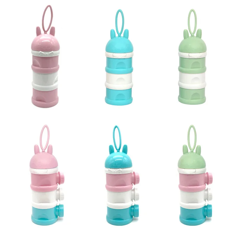 

Infant Frog Rabbit Milk Box Portable Nursing Milk Cans Large-Volume-Milk Powder Baby Packing Mini Milk Container