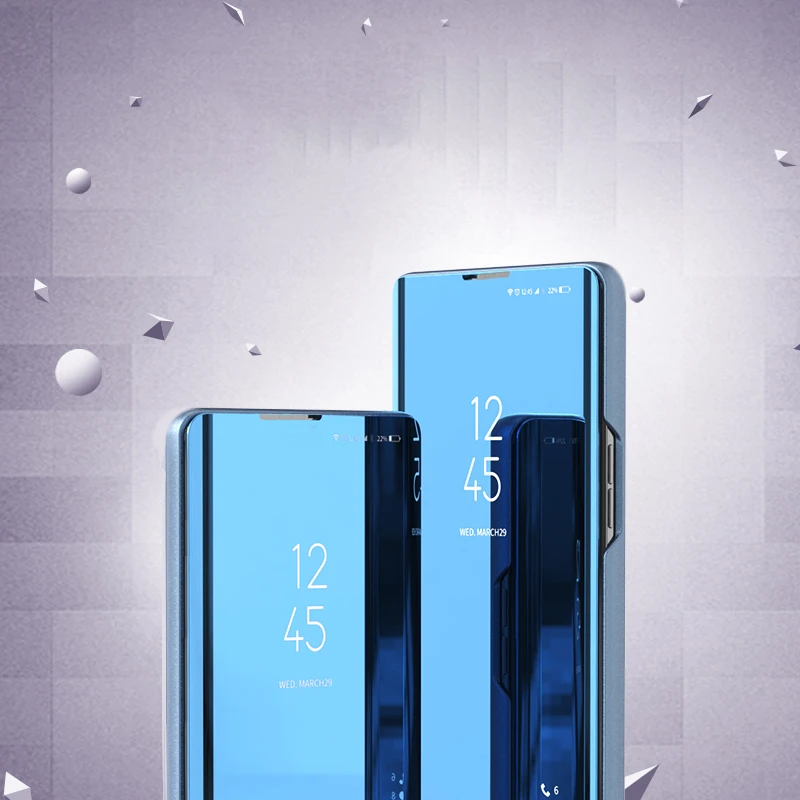 Зеркальный чехол redmi note 8 для xiaomi redmi note 8 pro, откидной Чехол, роскошный кожаный чехол-книжка, умный защитный чехол для телефона