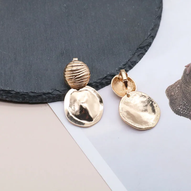 gold clip Металлические серьги, эффектный сплав, модная новинка - Окраска металла: gold clip