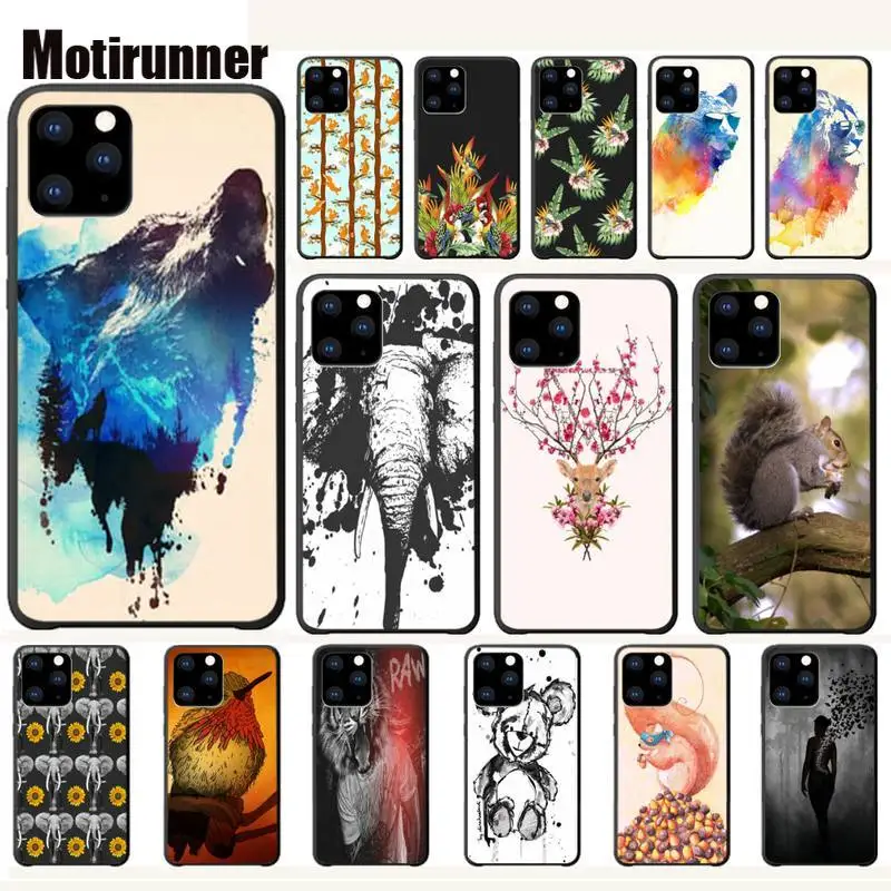 Animal Solitaire Comme Un Loup Black Soft Shell Phone Case Capa Funda Fundas Coque Cover Etui For Iphone 7 Iphone7 Cases | Мобильные