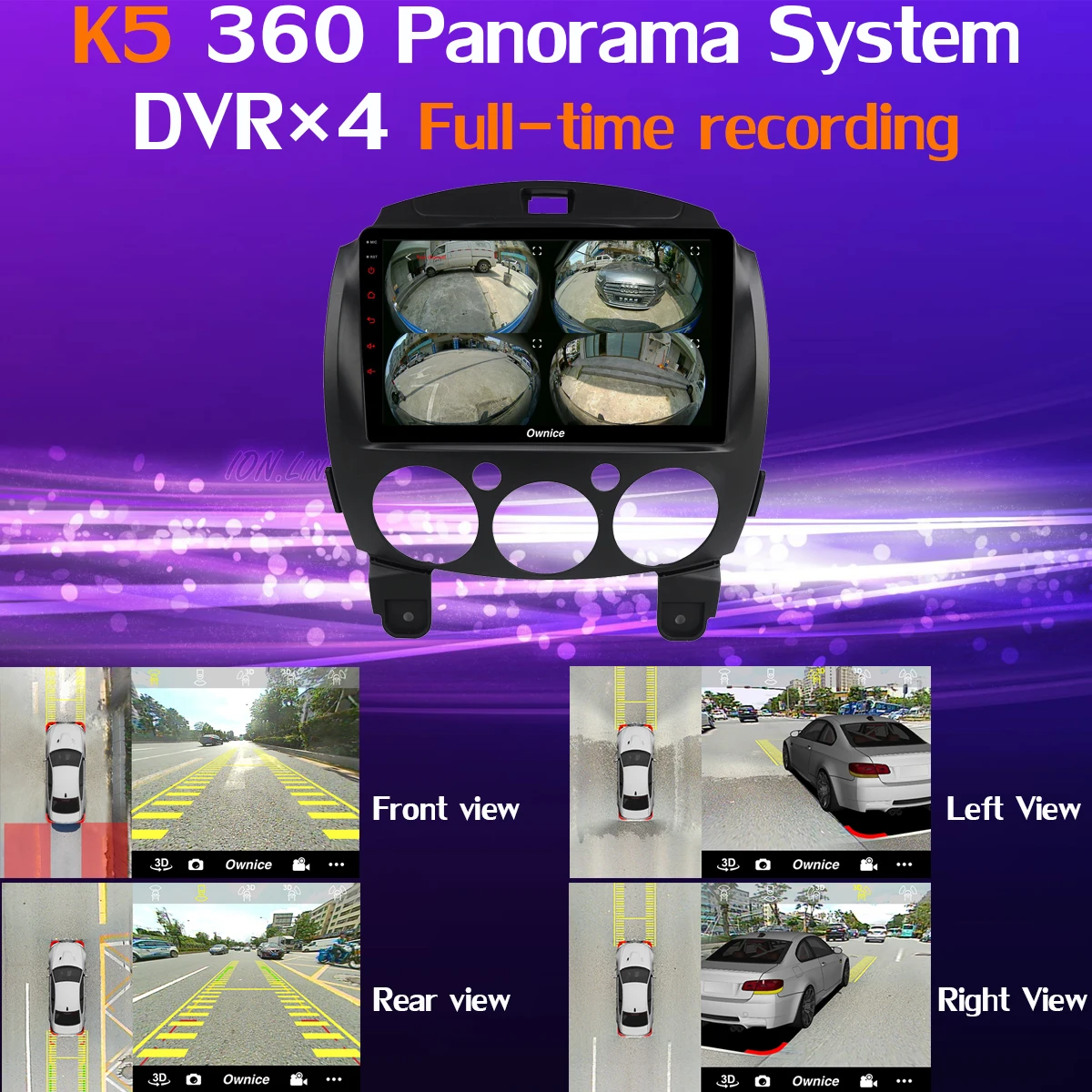 Discount 360°Panoramic Android 9.0 8Core 4+64G GPS Navigation Radio CarPlay SPDIF DSP Car Multimedia Player for Mazda2 Mazda 2 2007-2014 3
