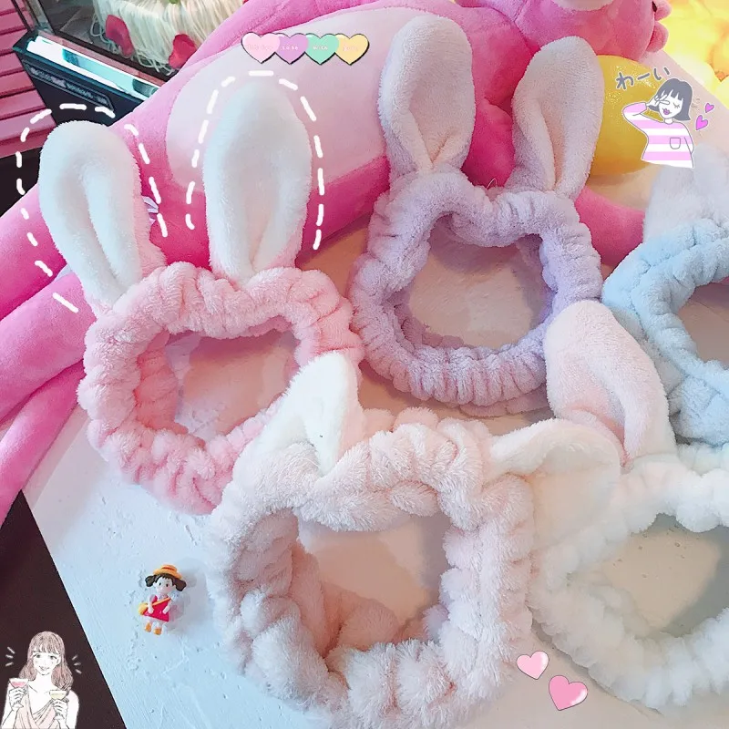 

1PC Soft Cute Rabbit Cartoon Hair Band Multi-color Hairbands For Women Girl