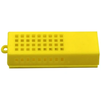 

50 Pcs Bee Cages Beekeeping Bee Queen Rearing Cage Cell Plastic Post Mail New King Transparent Yellow Supplies Equipment