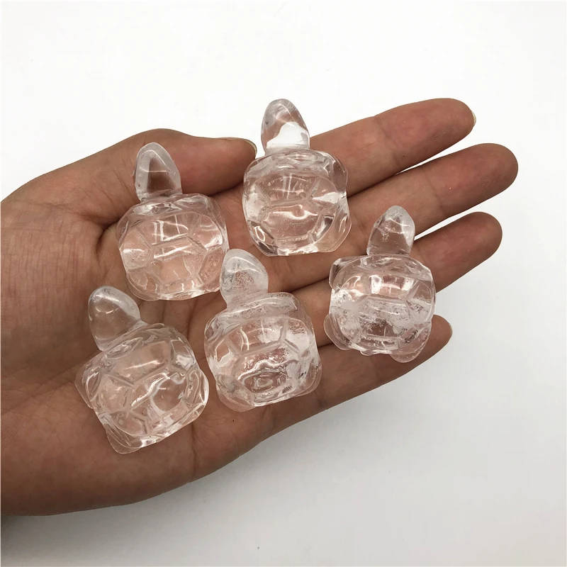 Natural Crystal Turtle High Quality Hand Carved Polished Crystal Animal Healing Stones Decor Gifts Natural Stones and Minerals