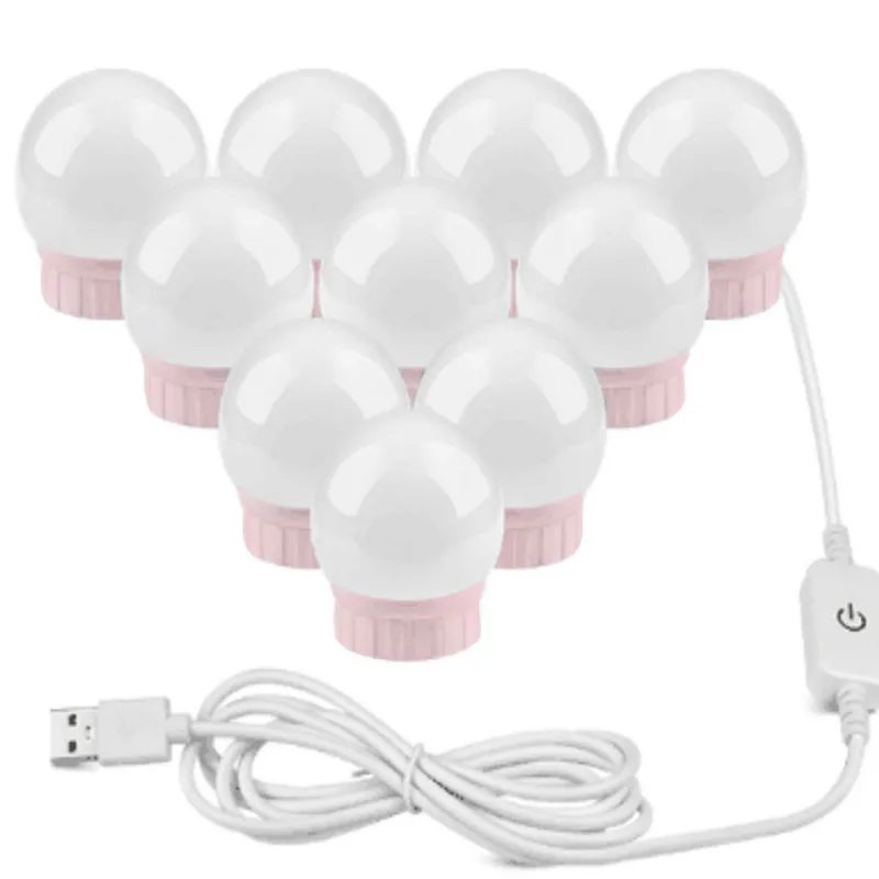 

Hollywood makeup mirror bulb led string lights hidden wiring rotating bulb pink mirror light LB01096