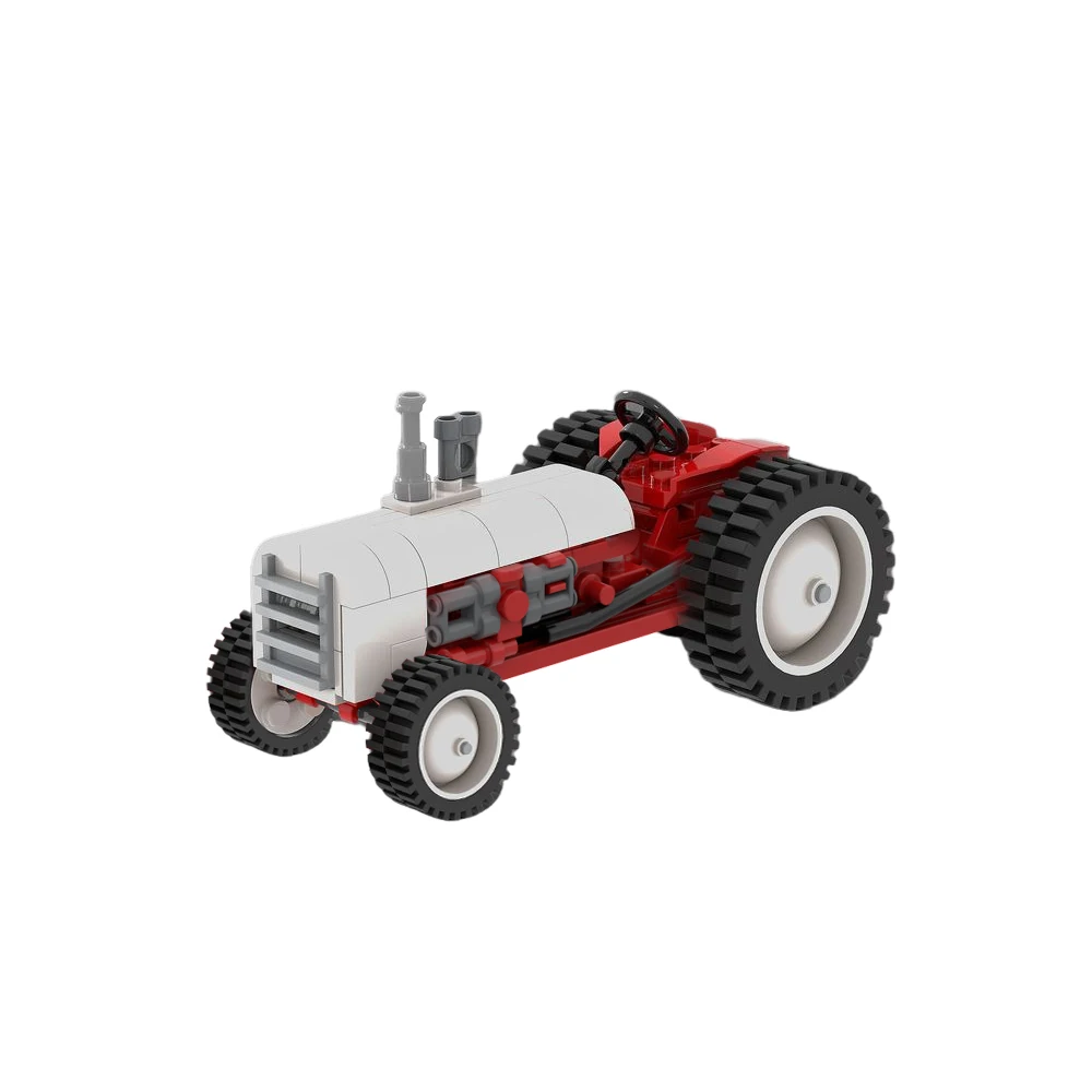 MOC Small Vintage Tractor High-Tech Retro Tractors Vehicle Particle Building Blocks Assemble Bricks Decoration Toy Birthday Gift | Игрушки и