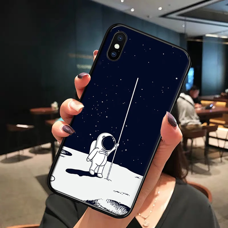 05A Космонавт земля черный чехол для телефона для iphone 6 7 8 6s 6 s Plus чехол для Funda iphone X XR XS Max 5 5S se 11 Pro Max чехол - Цвет: 05A