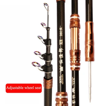 

2.1M-3.6M Carbon Fiber superhard Telescopic Surf Rod strong Portable Spinning Fishing Rod Travel High Qualit Rock Fishing rod
