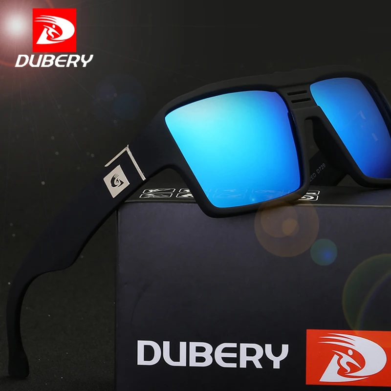 

Dubery Popular Trendy 2020 Square Polarized Sunglasses Italian Design Black Travelling Eyewear High End Sun glasses with Case