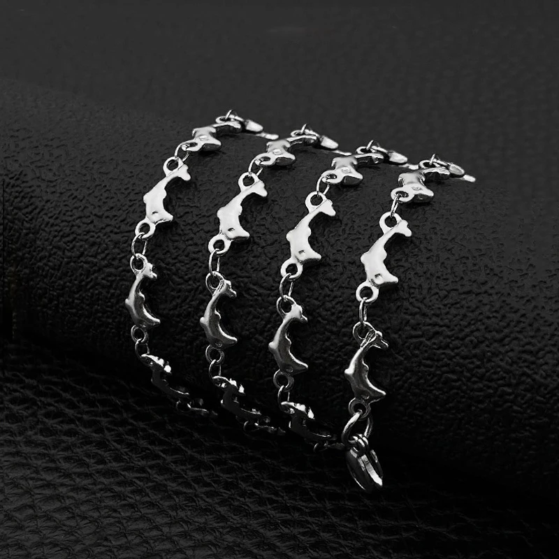 Модное ожерелье с дельфином из титановой стали женское цепочка до ключиц