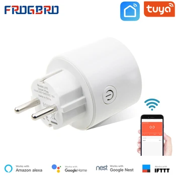 

FROGBRO Smart Plug 16A Home Automation Wifi Socket 110-240V Socket Outlet Timing Function Remote Control Work with Alexa Google