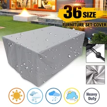 Funda protectora de tela Oxford para muebles, cubierta a prueba de polvo para mesa de ratán, sofá, impermeable, lluvia, jardín, Patio al aire libre