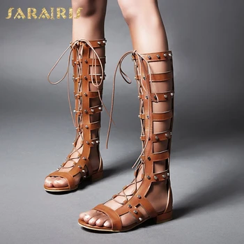 

Sarairis Wholesale New Large Size 48 Leisure Vacation Gladiator Shoelaces Summer Sandals Woman Shoes Women