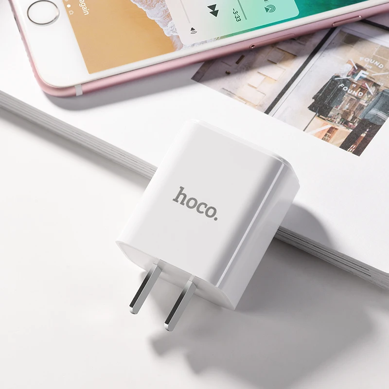 HOCO C61 21 шт./лот 5 в 2.1A USB зарядное устройство для iPhone 11 Xs Max US Plug настенное зарядное устройство адаптер для samsung Xiaomi huawei