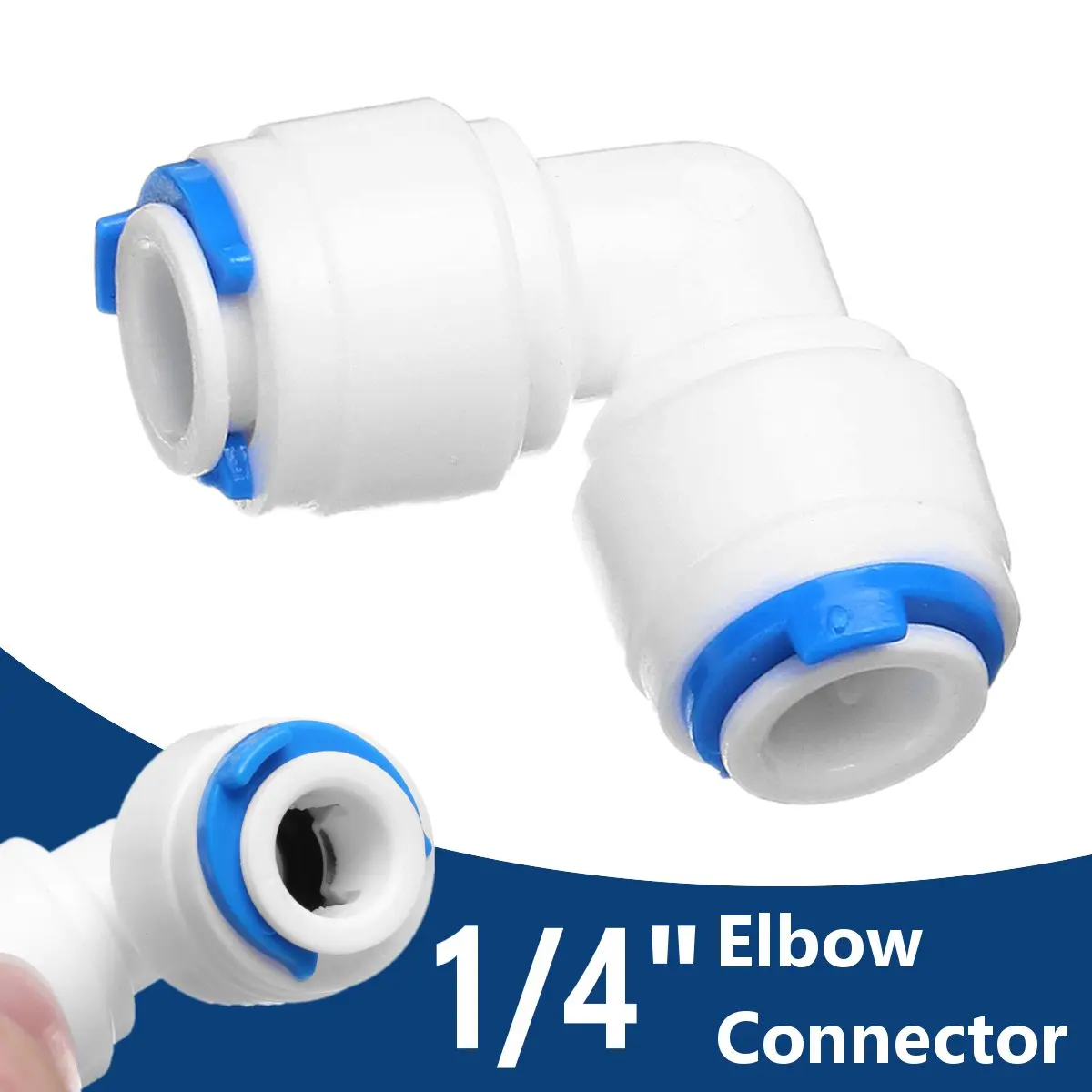 

1/4" L Shape Plastic Elbow Connector Water Pipe Connector Water Purification Machine Joint Kits Water Aquarium Pipe Adapter
