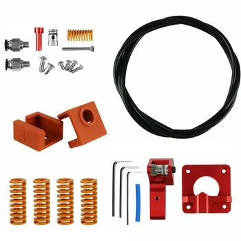 

3D Printer Accessories PTFE Spring Dual Gear Right Hand Dual Extruder Kit for Creality CR-10S PRO Ender-3