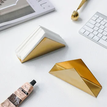 

Nordic Style Simple Gold-plated Stainless Steel Tray Paper Towel Box Storage Desktop Creative Living Room Napkin Finishing