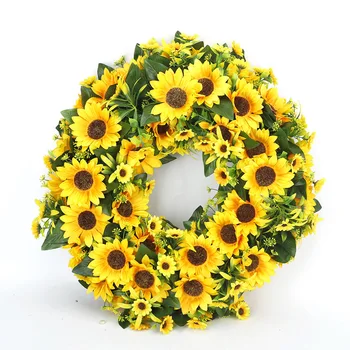 

Artificial Flower Sunflower Peony wreath Christmas Garland Door Wall Garden Wedding Arch Decoration Home Fake Flower Party DIY