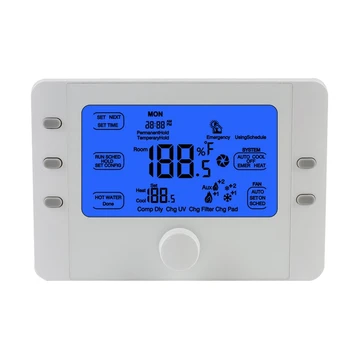 

Hy818 Large Lcd Display Smart Programmable Home 24V Heat Pump Single/Multi Stage Digital Thermostat