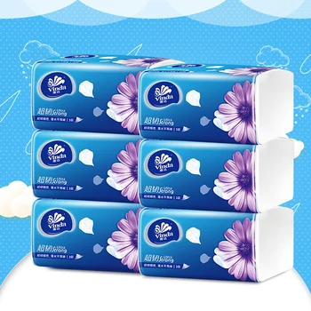 

Toilet Paper Pumping Household Pumping Paper 6 Packs Of Paper Towels Easy To Extract Soft And Comfortable No Damage To The Skin