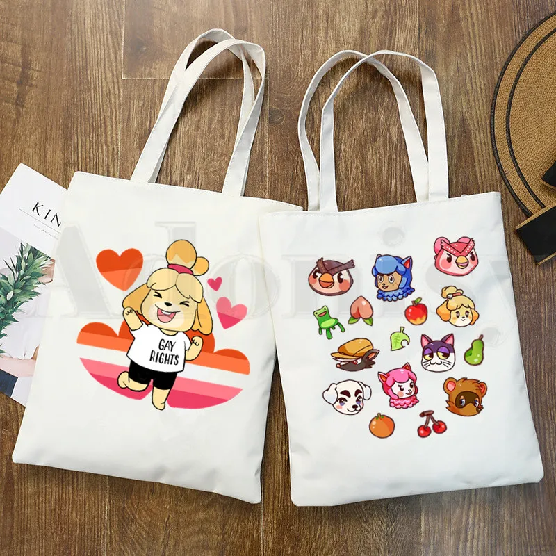 

Tom Nook Animal Crossing Graphic Hipster Cartoon Print Shopping Bags Girls Fashion Casual Pacakge Hand Bag