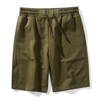 

2020 new men's lace-up cotton casual five-point shorts gray